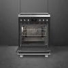 Kép 2/5 - SMEG SZABADONÁLLÓ TŰZHELY, Classica design, 60 cm, 1 sütőtér, indukciós főzőlap, pirolitikus tisztítás, matt fekete