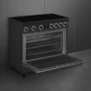 Kép 4/5 - SMEG SZABADONÁLLÓ TŰZHELY, Classica design, 90 cm, 1 sütőtér, indukciós főzőlap, hengeres lábak, antracit