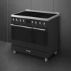 Kép 3/5 - SMEG SZABADONÁLLÓ TŰZHELY, Classica design, 90 cm, 2 sütőtér, indukciós főzőlap, pirolitikus tisztítás, matt fekete
