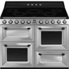 SMEG SZABADONÁLLÓ TŰZHELY, Victoria design, 110 cm, 3 sütőtér, indukciós főzőlap, inox