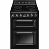 SMEG SZABADONÁLLÓ TŰZHELY, Victoria design, 60 cm, 2 sütőtér, indukciós főzőlap, fekete