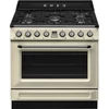 SMEG SZABADONÁLLÓ TŰZHELY, Victoria design, 90 cm, 1 sütőtér, 9 funkció, gőztisztítás, gáz főzőlap, bézs