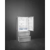 SMEG SZABANONÁLLÓ HŰTŐ ÉS FAGYASZTÓ, francia ajtó, 84x182, E energiaosztály, külső LED kijelző, francia ajtó, inox