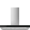 SMEG UNIVERSALE design T-shape fali páraelszívó, 90 cm, inox + fekete üveg