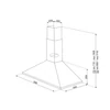 Kép 3/3 - SMEG UNIVERSALE design kürtős fali páraelszívó, 60 cm, inox, 3+1 sebesség, elektronikus gombok