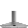 SMEG UNIVERSALE design kürtős fali páraelszívó, 90 cm, inox, fekete nyomógombos vezérlés