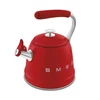 SMEG VÍZFORRALÓ TEÁSKANNA, retro, síppal, piros