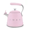 SMEG VÍZFORRALÓ TEÁSKANNA, retro, síppal, rózsaszín