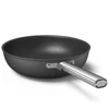 Kép 2/2 - SMEG WOK SERPENYŐ, retro, rozsdamentes acél fogantyú, 30 cm, fekete