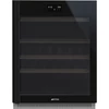 Kép 1/5 - SMEG BORHŰTŐ, Dolce Stil Novo design, 60 cm, jobb oldali pántok, fekete üveg