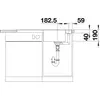 Kép 6/7 - BLANCO AXIA III 5 S Silgranit mosogatótálca, antracit, fa vágódeszkával, excenterrel