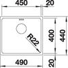 Kép 3/5 - BLANCO ANDANO 450-U exc.nélkül InFino