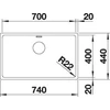 Kép 3/5 - BLANCO ANDANO 700-U exc.nélkül InFino