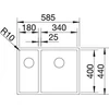 Kép 3/4 - BLANCO CLARON 340/180-U balos InFino