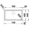 Kép 3/5 - BLANCO ETAGON 700-U selyemf. exc.nélkü