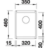 Kép 2/4 - BLANCO SUBLINE 320-U fekete exc.nélk.