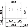 Kép 3/5 - BLANCO SUBLINE 340/160-F fekete e.n., SZINTBE ÉPÍTÉS