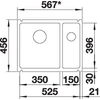 Kép 3/5 - BLANCO SUBLINE 350/150-U ker. magnólia