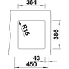 Kép 4/5 - BLANCO SUBLINE 375-U ker. fekete