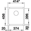 Kép 3/5 - BLANCO SUBLINE 375-U ker. fekete