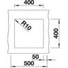 Kép 4/5 - BLANCO SUBLINE 400-U palaszürke exc.n.