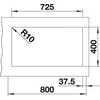 Kép 4/5 - BLANCO SUBLINE 430/270-U fekete exc.n.
