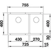 Kép 3/5 - BLANCO SUBLINE 430/270-U fekete exc.n.