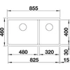 Kép 3/5 - BLANCO SUBLINE 480/320-U fekete exc.n.