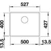 Kép 3/5 - BLANCO SUBLINE 500-F palaszürke exc.n.