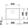 Kép 3/5 - BLANCO SUBLINE 500-IF fekete exc.n.