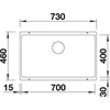 Kép 3/5 - BLANCO SUBLINE 700-U fekete exc.n.