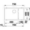 Kép 3/5 - BLANCO SUBLINE 700-U Level fekete e.n.