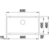 Kép 3/5 - BLANCO SUBLINE 800-U fekete exc.n.