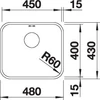 Kép 3/5 - BLANCO SUPRA 450-U fényes exc.nélk.