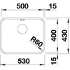 Kép 3/5 - BLANCO SUPRA 500-U fényes exc.nélk.