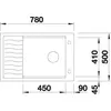 Kép 4/6 - BLANCO ELON XL 6 S Silgranit mosogatótálca, tartufo, excenter nélkül