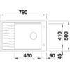 Kép 4/6 - BLANCO ELON XL 6 S Silgranit mosogatótálca, antracit, excenter nélkül
