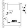 Kép 8/8 - BLANCO ETAGON 700-U Silgranit mosogatótálca, alumetál, tartozékokkal, excenter nélkül