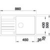 Kép 4/6 - BLANCO LEGRA XL 6 S Silgranit mosogatótálca, antracit, tartozék nélkül, excenter nélkül