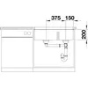 Kép 4/5 - BLANCO SUBLINE 430/270-U Silgranit mosogatótálca, tartufo, excenter nélkül