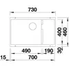 Kép 4/6 - BLANCO SUBLINE 700-U Level Silgranit mosogatótálca, antracit, tartozékokkal, excenter nélkül