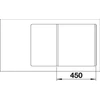 Kép 4/5 - BLANCO AXIA III 45S-F palaszür. üveg, SZINTBE ÉPÍTÉS