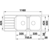 Kép 3/5 - BLANCO CLASSIMO 8S-IF fény. 2 csaplyuk