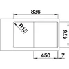 Kép 4/5 - BLANCO LANTOS 45S-IF 2 csaplyuk. exc.