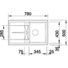 Kép 3/5 - BLANCO METRA 45 S palaszürke exc.