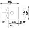 Kép 3/5 - BLANCO METRA 45 S Compact fehér exc.nélk