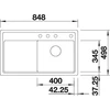 Kép 3/5 - BLANCO ZENAR 45S-F fekete bal tart.nélk, exc