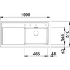 Kép 3/5 - BLANCO ZENAR XL 6S bal palaszürke t.n