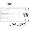 Kép 6/8 - BLANCO ZIA 45 S Compact Silgranit mosogatótálca, antracit, excenter nélkül