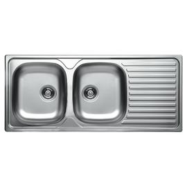 LIVINOX CLASSIC 138 rozsdamentes mosogató, kétmedence, csepegtető, 116x50 cm, 3 1/2", natúr